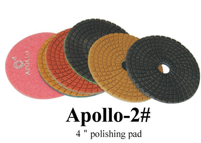 4 Inch 4mm Marble / Granite Polishing Diamond Resin Pads Wet And Dry Type