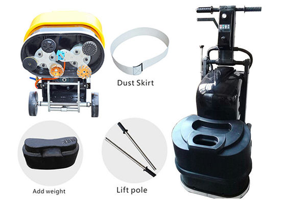 येलो वन फेज ड्राई कंक्रीट पॉलिशिंग मशीन 4KW 5.5HP 1500rpm