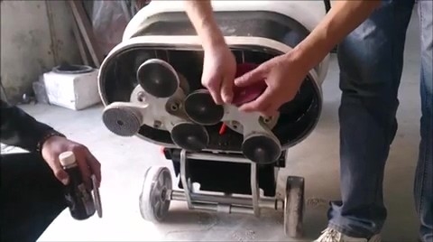 संगमरमर ग्रेनाइट कंक्रीट तल पीसने की मशीन मैनुअल 380V तीन चरण